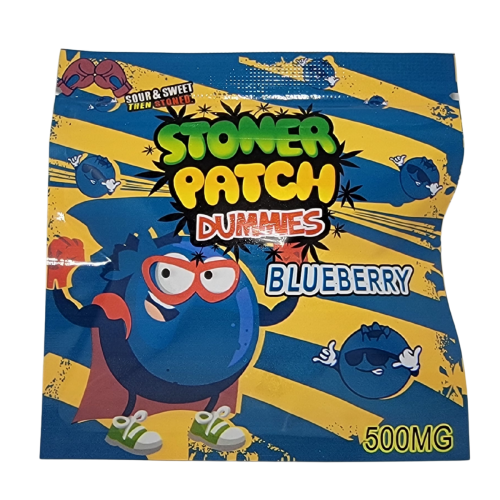 Stoner Patch Gummies - Blueberry 500mg Stoner Patch THC Sour Gummies - Blueberry - 500mg