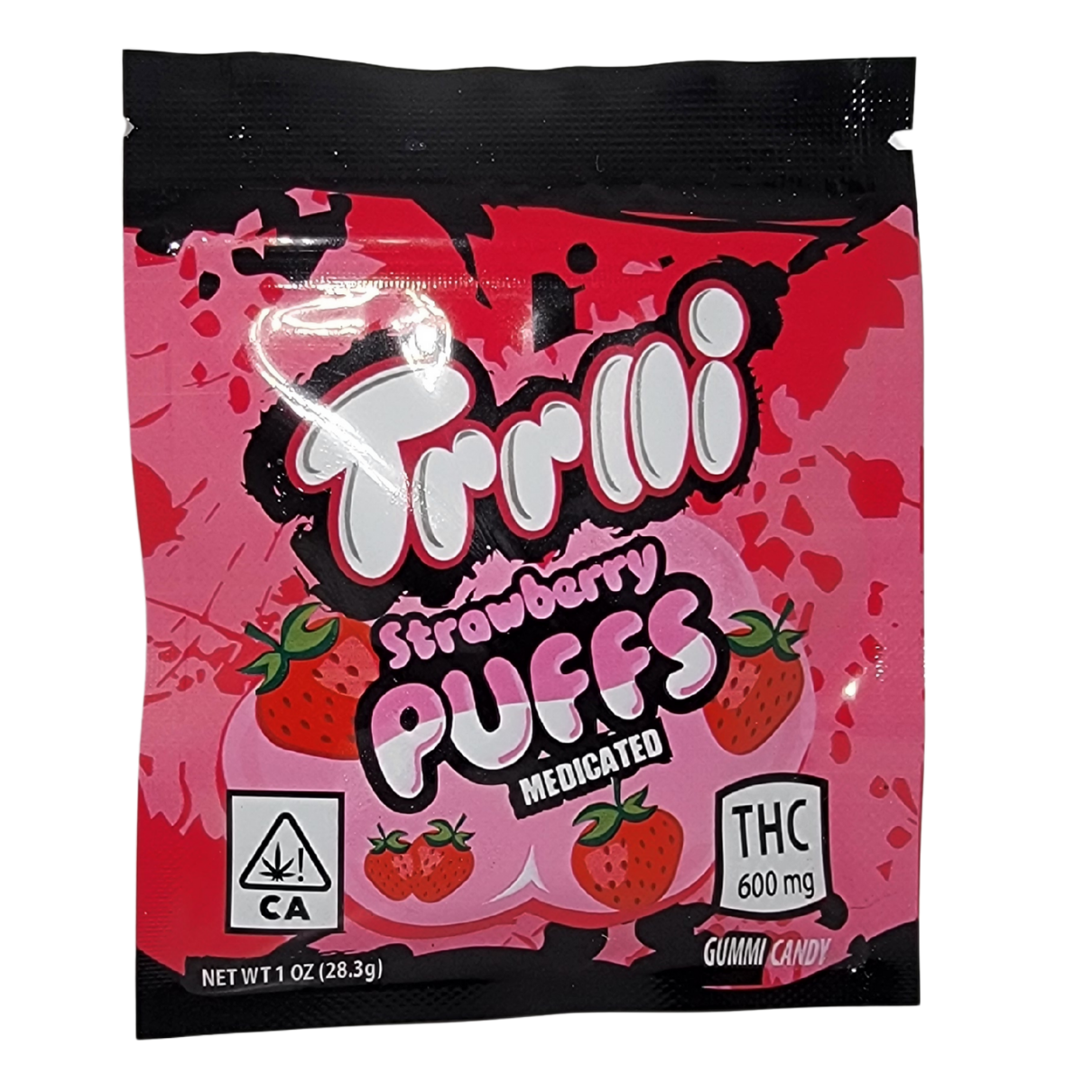 Trolli THC Gummies - Strawberry Puffs - 600mg